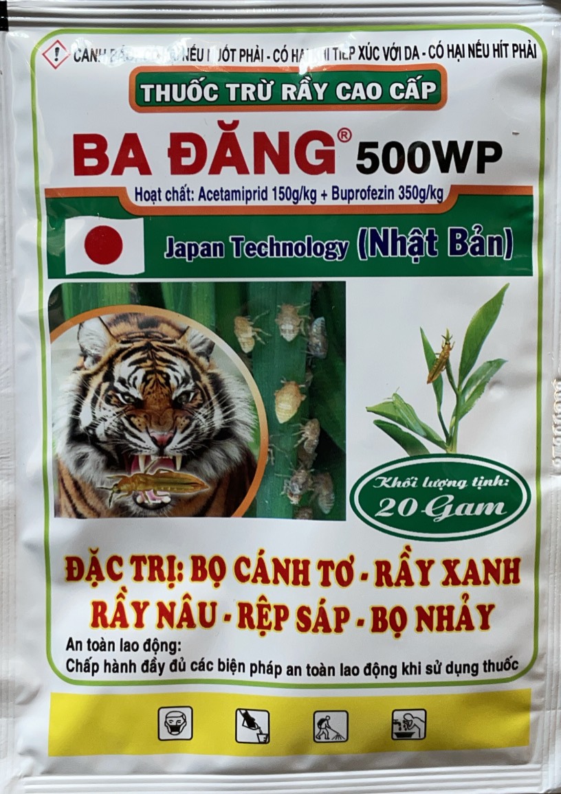 Sản phẩm trừ rầy nâu, bọ trĩ, rệp sáp, mọt đục cành BA ĐĂNG gói 20 gr