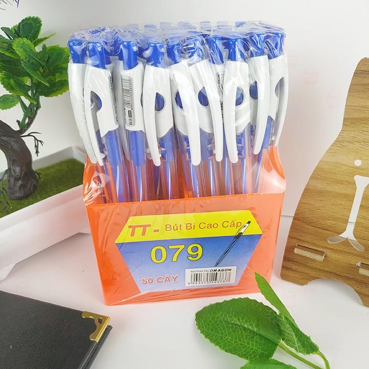 Khay 50 bút bi xanh cao cấp TT- 079 giá rẻ chất lượng tốt