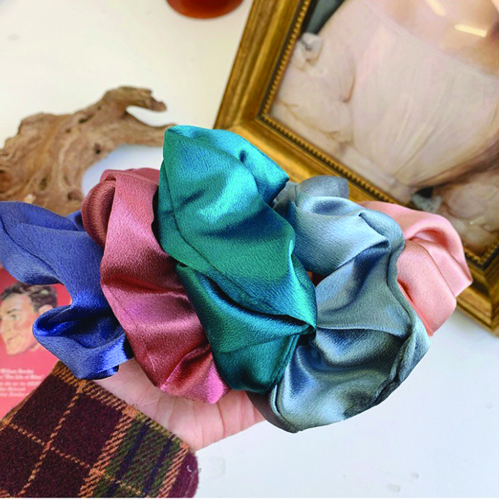 Dây buộc tóc scrunchies lụa sang chảnh phụ kiện thời trang dễ thương - Storevanshop CT0004