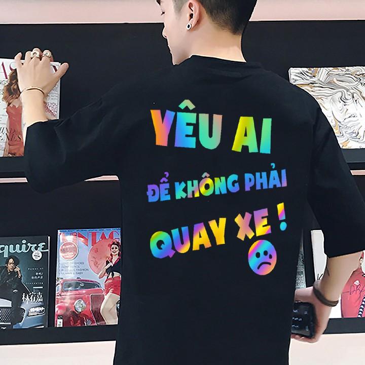 Áo Thun Nam Nữ Phản Quang Bảy Màu Nhiều Mẫu, Cá Tính, Giá Rẻ, Hình In To Đep Tỏa Sáng Thu Hút Ánh Nhìn