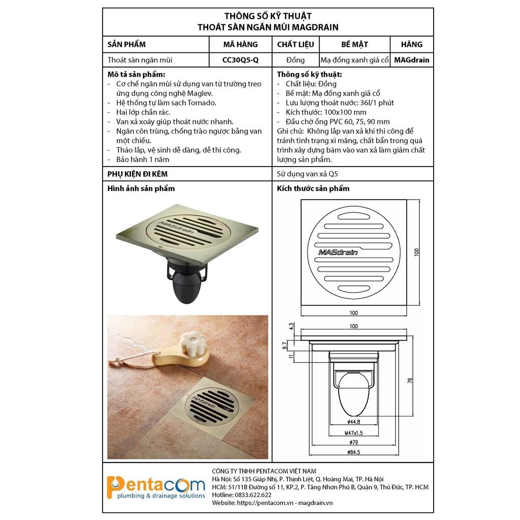 THOÁT SÀN NGĂN MÙI MAGDRAIN CC30Q5-Q