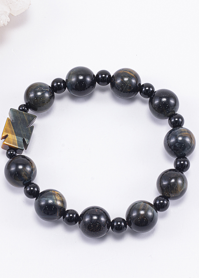 Vòng Chuỗi Mân Côi Đá Mắt Hổ Xanh Đen - Ngọc Quý Gemstones