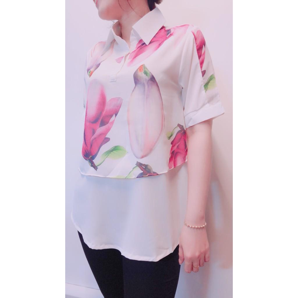 TOP141 ÁO VOAN HOA FORM DÀI