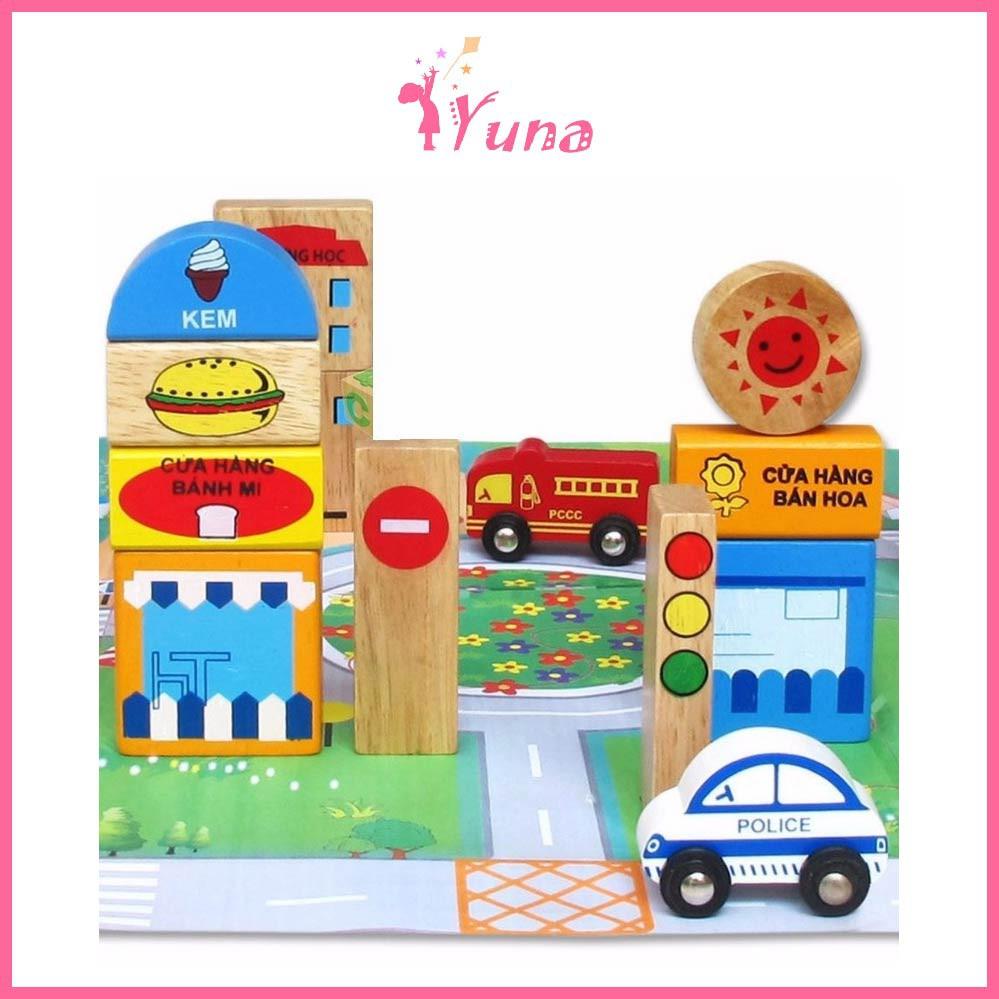 Mô hình thành phố tương lai - Đồ chơi gỗ thông minh Winwintoys cho bé