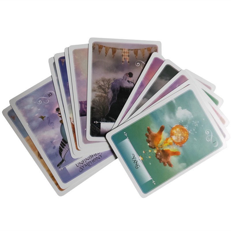 Combo Bộ Bài Boardgame Bói Toán Wisdom of the Oracle Divination Cards Cao Cấp và Túi Nhung Đựng Tarot và Khăn Trải Bàn Tarot