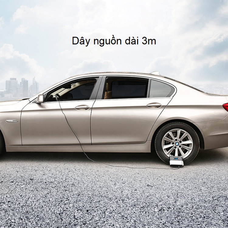 Dụng cụ kiểm tra bánh xe hơi kiêm bơm lốp, sạc dự phòng di động đa năng cao cấp A03