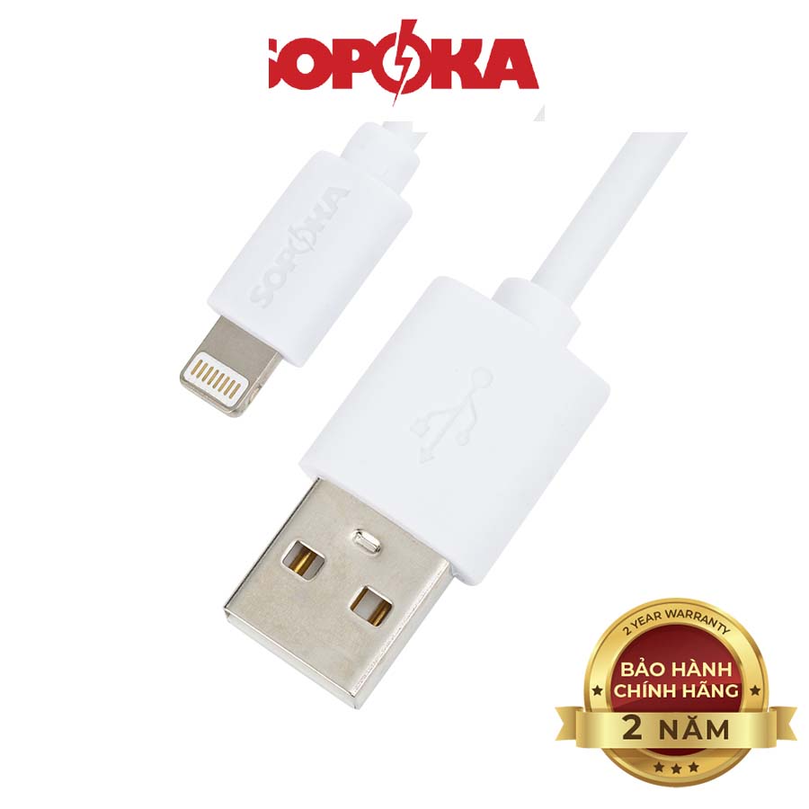 Cáp sạc Iphone, Samsung tích hợp SOPOKA DQ01,02,03 chân Lighting, Micro USB chính hãng dây 1M