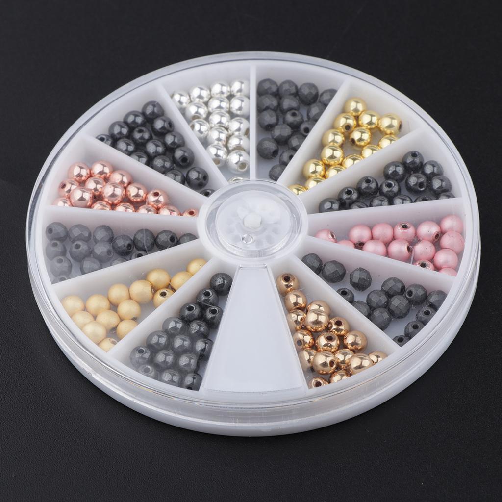 Assorted Multicolor Crystal Gems with Hole for String Beads of Necklace/Ring/Bracelet Art Craft Toys and DIY Jewelry Crystal Kit with Case