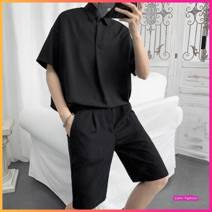 Áo Sơ Mi Nam Polo Hàn Quốc Màu Đen