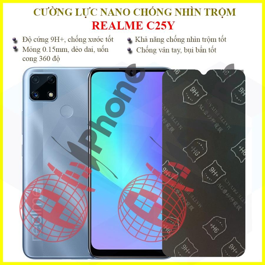 Dán chống nhìn trộm  dành cho Realme C25Y - Dán cường lực dẻo nano 9H+