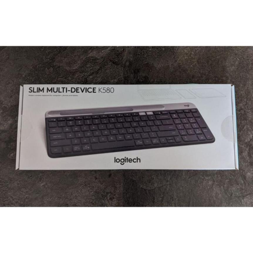 Bàn phím Logitech K580 Slim Multi device - Kết nối đa thiết bị, bluetooth, USB Unifying - Hàng chính hãng