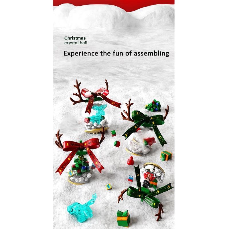 Đồ chơi lắp ráp Quả cầu tuyết - Đồ chơi trang trí Noel - Quà tặng Noel cho bé