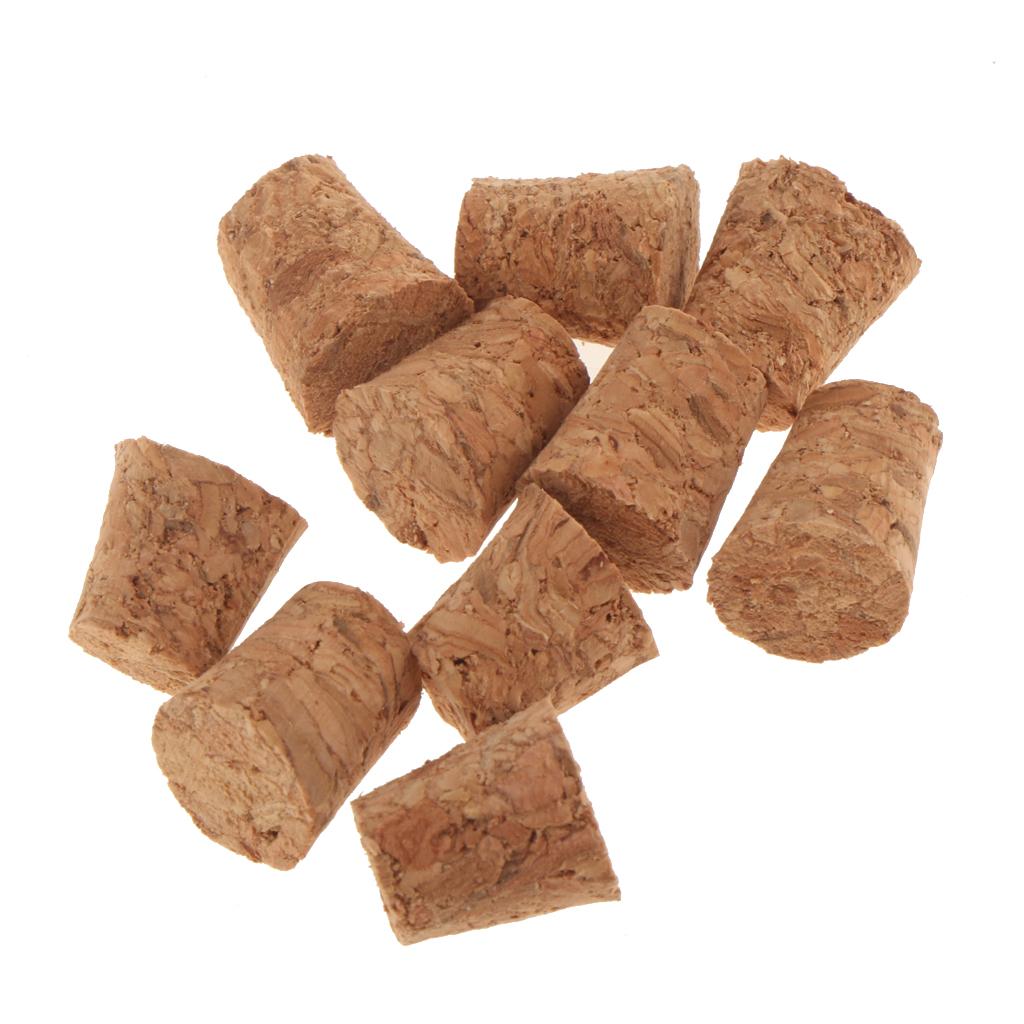10pcs Tapered Unused Taper Natural Corks Stopper for 7-18mm Bottle DIY Craft