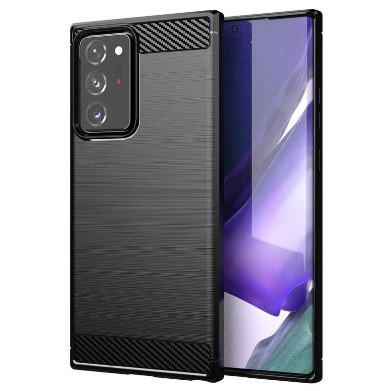 Ốp lưng dẻo Samsung Galaxy Note 20 / Note 20 Ultra vân sợi cacbon chống sốc Rugger Amor