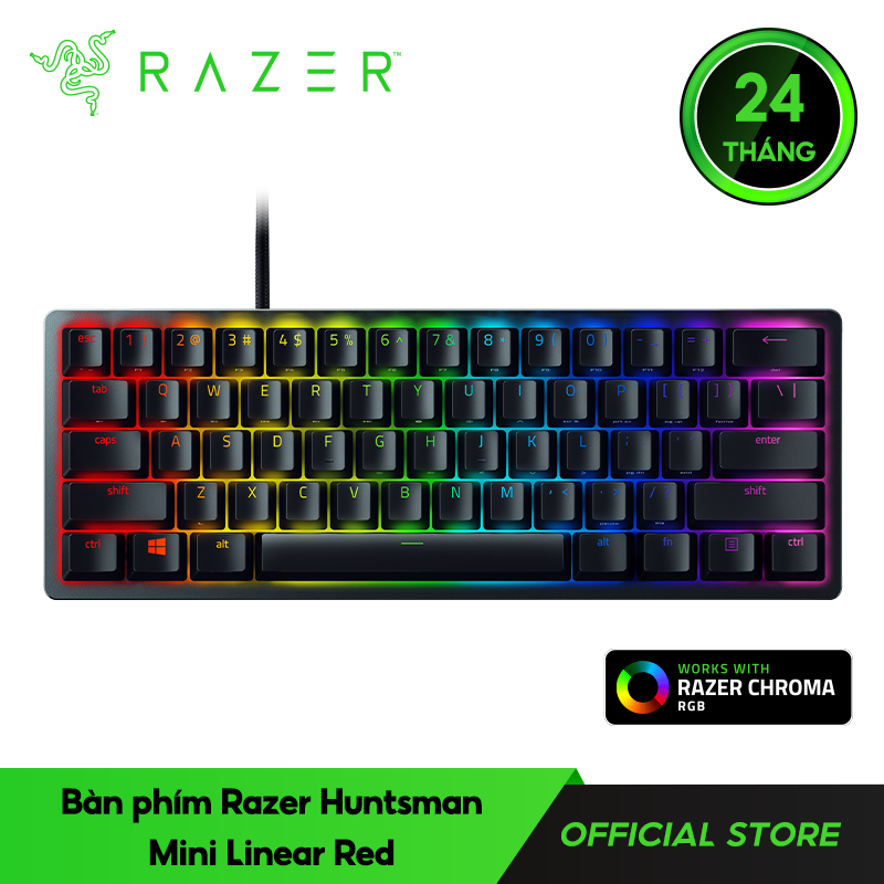 Bàn phím Razer Huntsman Mini Linear Red_RZ03-03390200-R3M1- Hàng chính hãng