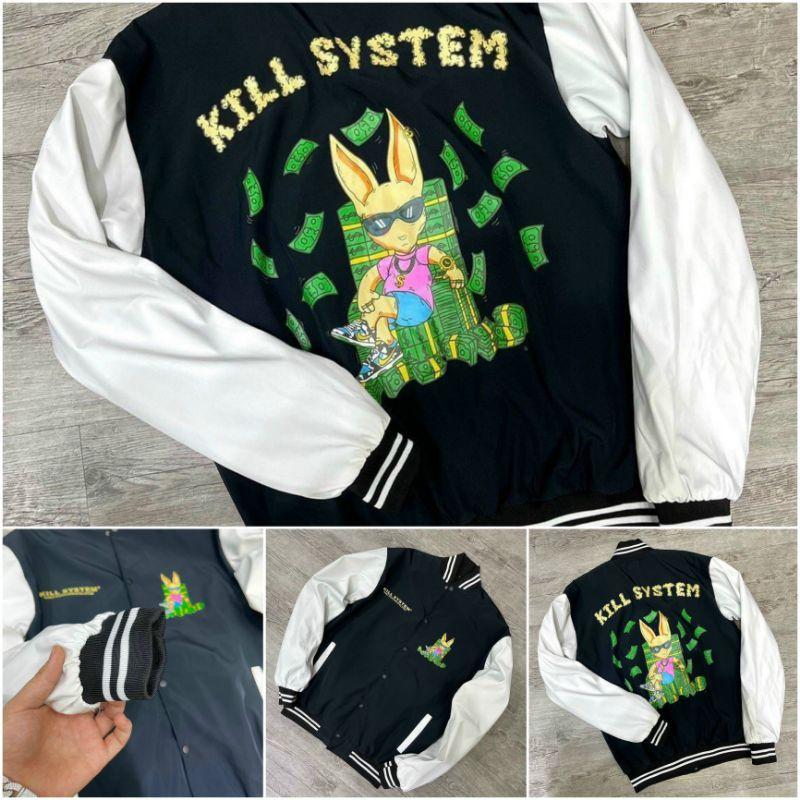 Áo Khoác Dù Kill System Kiểu Bomber Bóng Chày8 Nam NữHOT RẺ ĐẸPÁo Khoác Dù Thỏ Chống Nắng Couple Teen -Bomber Jacket