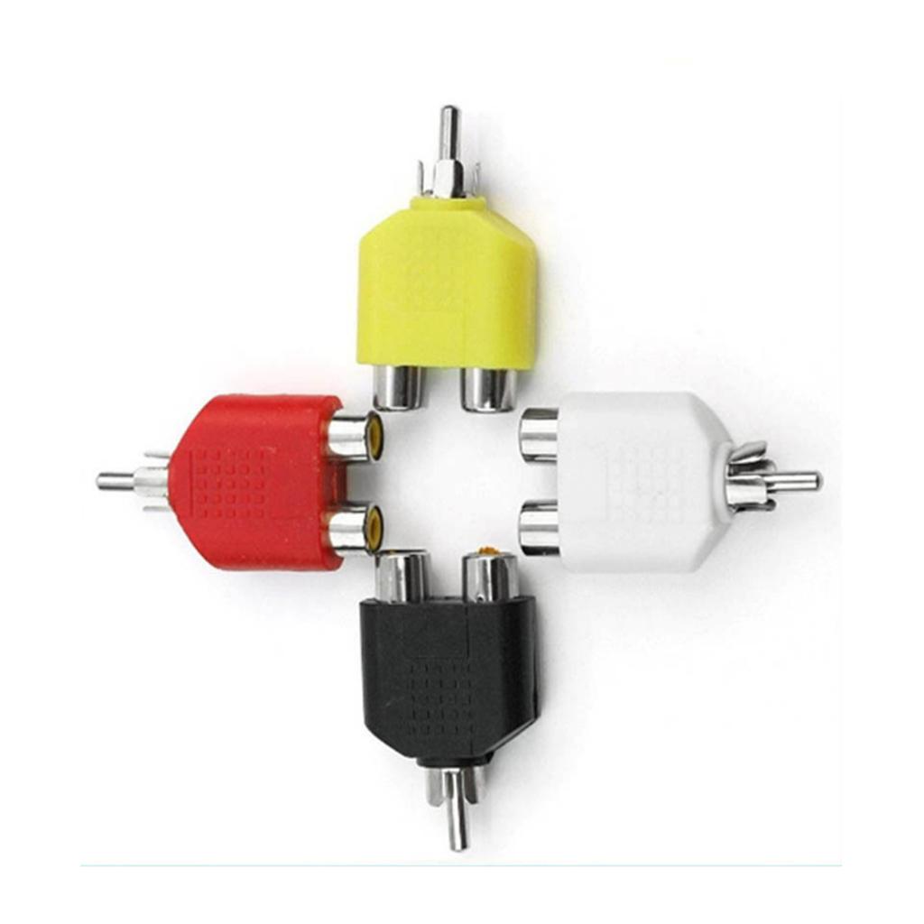 RCA Male 2 Female AV Audio Video Y Splitter Cable Adapter Plug