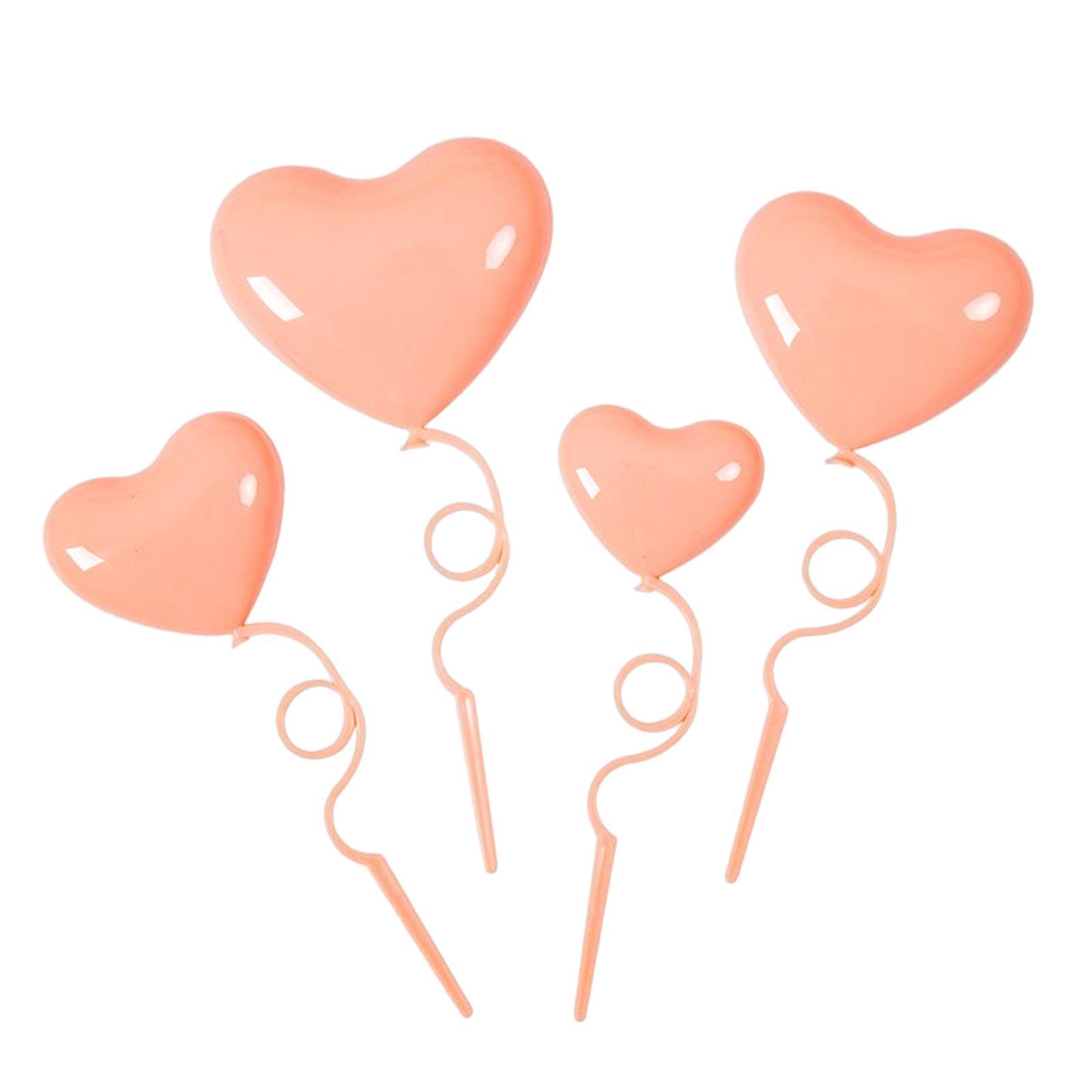 Cake Decorations Heart Shape 3D Love Ornaments for