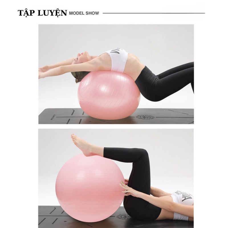 Bóng trơn size 75cm, trong lượng 1kg, chất liệu PVC chịu lực cao , Thể Hình, tập GYM , YOGA đủ màu
