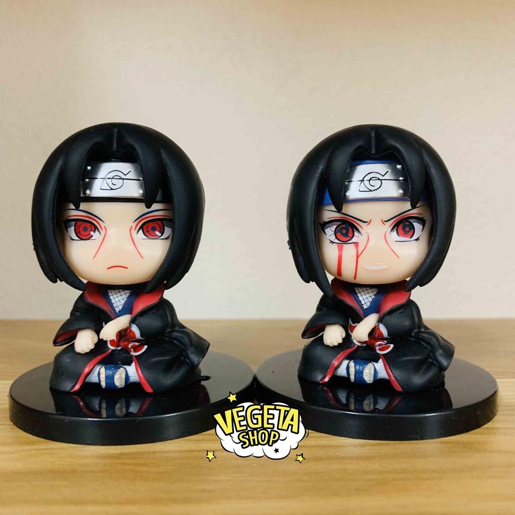 Mô hình Naruto - Uchiha Itachi Uchiha Sasuke Uzumaki Naruto Hatake Kakashi tạo dáng ngồi - Cao 7cm