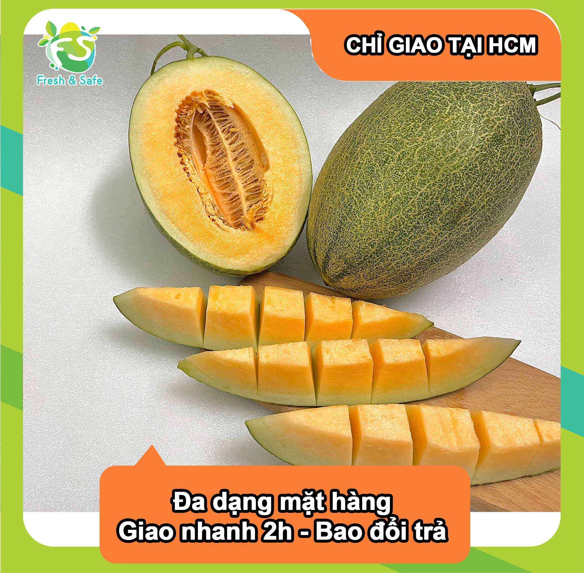- Dưa lưới dài Đài Loan - 1.5Kg