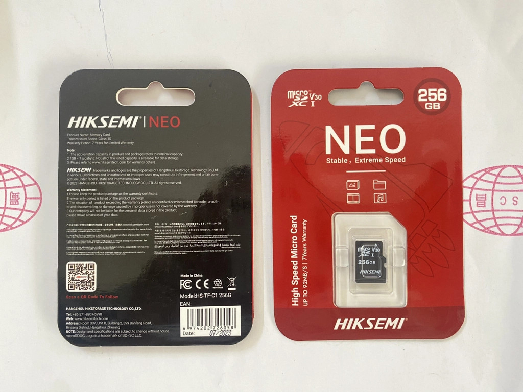 Thẻ nhớ 256GB HIKSEMI NEO C1 màu đỏ (Lifetime | Hộp 50c HS-TF-C1-256G ) - Hàng Chính Hãng