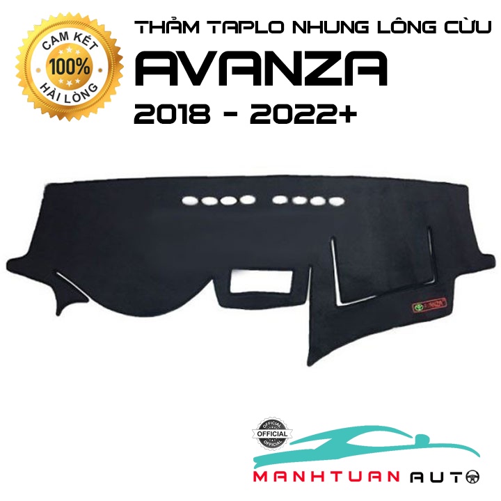 Thảm Taplo xe Toyota Avanza 2018 - 2022 Taplo Nhung Lông Cừu 3 Lớp Chống Trượt cao cấp