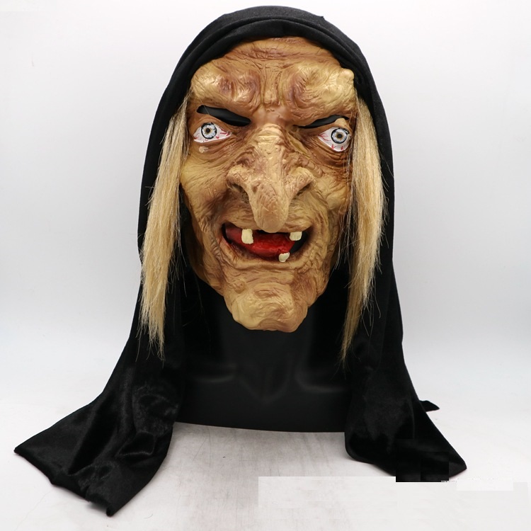 Mặt Nạ Hóa Trang Halloween Mặt Nạ Phù Thủy Kinh Dị Bằng Cao Su Thân Thiện Môi Trường