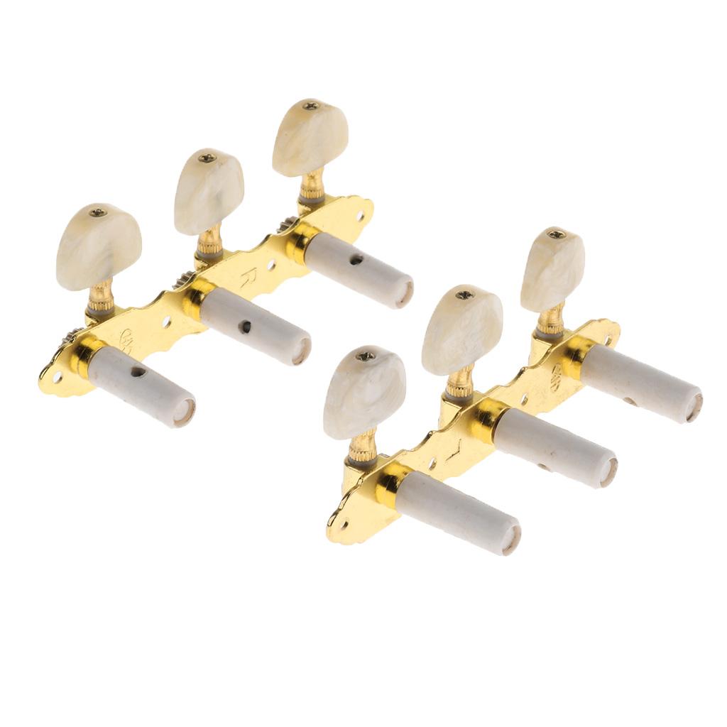 2 Pcs Classical Guitar Tuning Pegs Tuners Machine Heads For 6 String Guitar