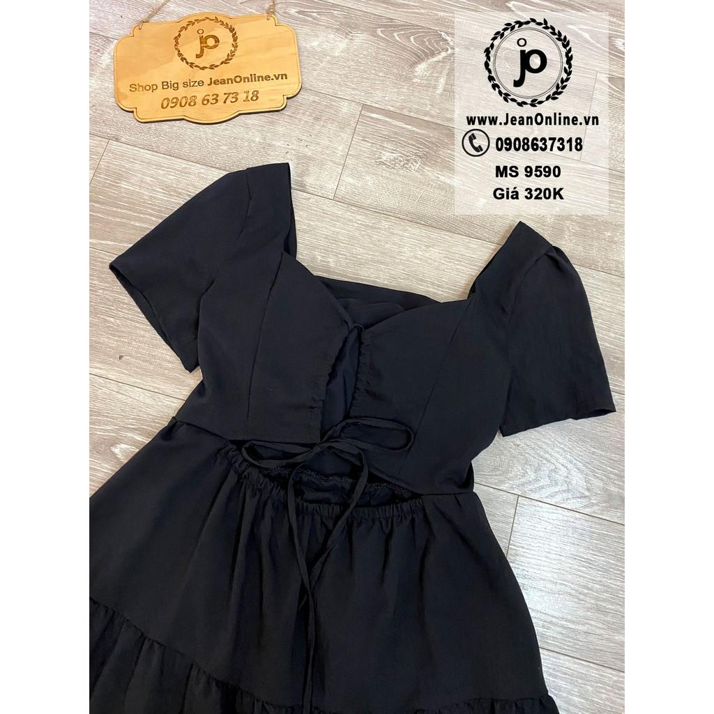 Đầm bigsize hở lưng - Váy babydoll ngoại cỡ - 60kg đến 85kg