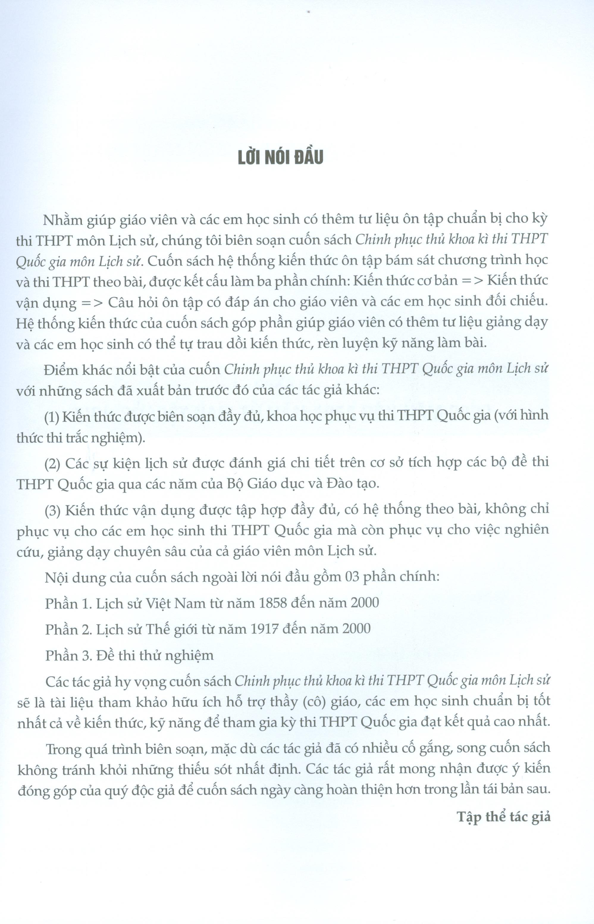 Chinh Phục Thủ Khoa Kì Thi Thpt Quốc Gia Môn Lịch Sử