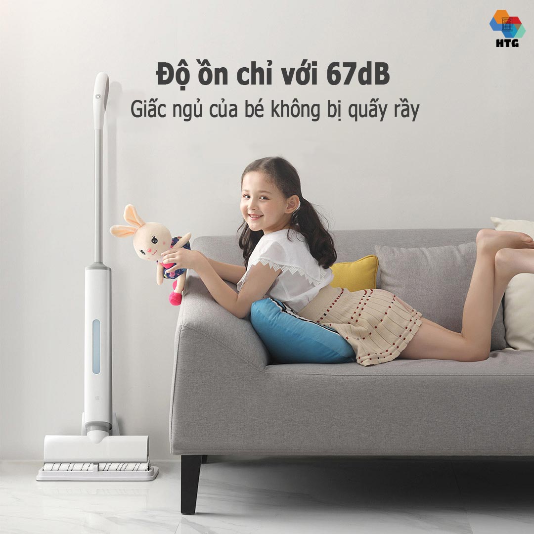 Máy lau nhà không dây Sawadaki DD1 cầm tay, công nghệ thẩm thấu, tự động giặt giẻ, siêu nhẹ 2.5kg, bình nước 2 in 1, có thể lau sát mép tường, hàng chính hãng