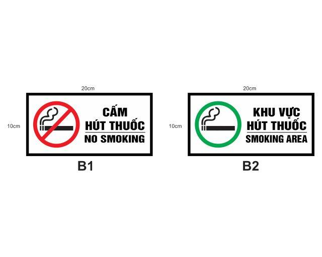 Bảng mica 2 li cấm hút thuốc - No Smoking nhiều kích thước_DECAL VIP