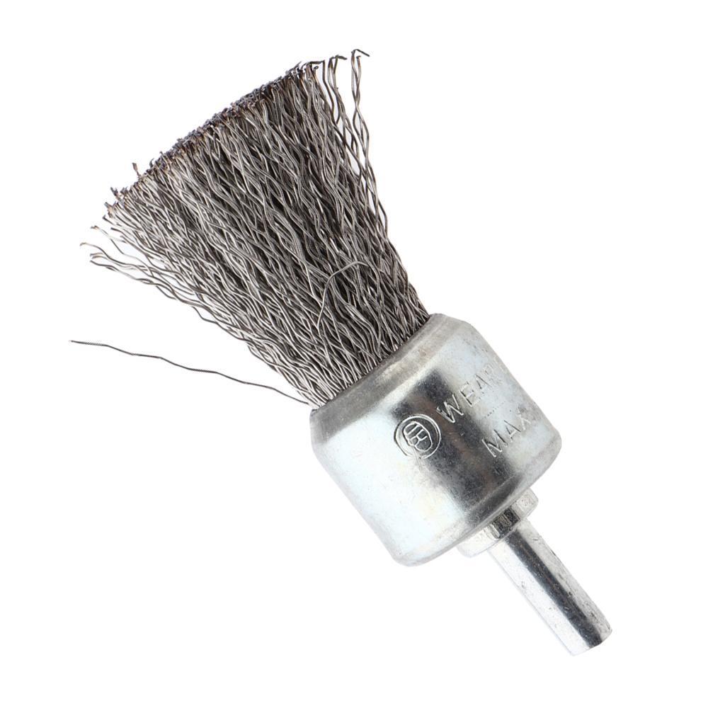 3pcs Crimped Pen Wire Brush Polishing Wire Brush Rust Paint Removal Tool