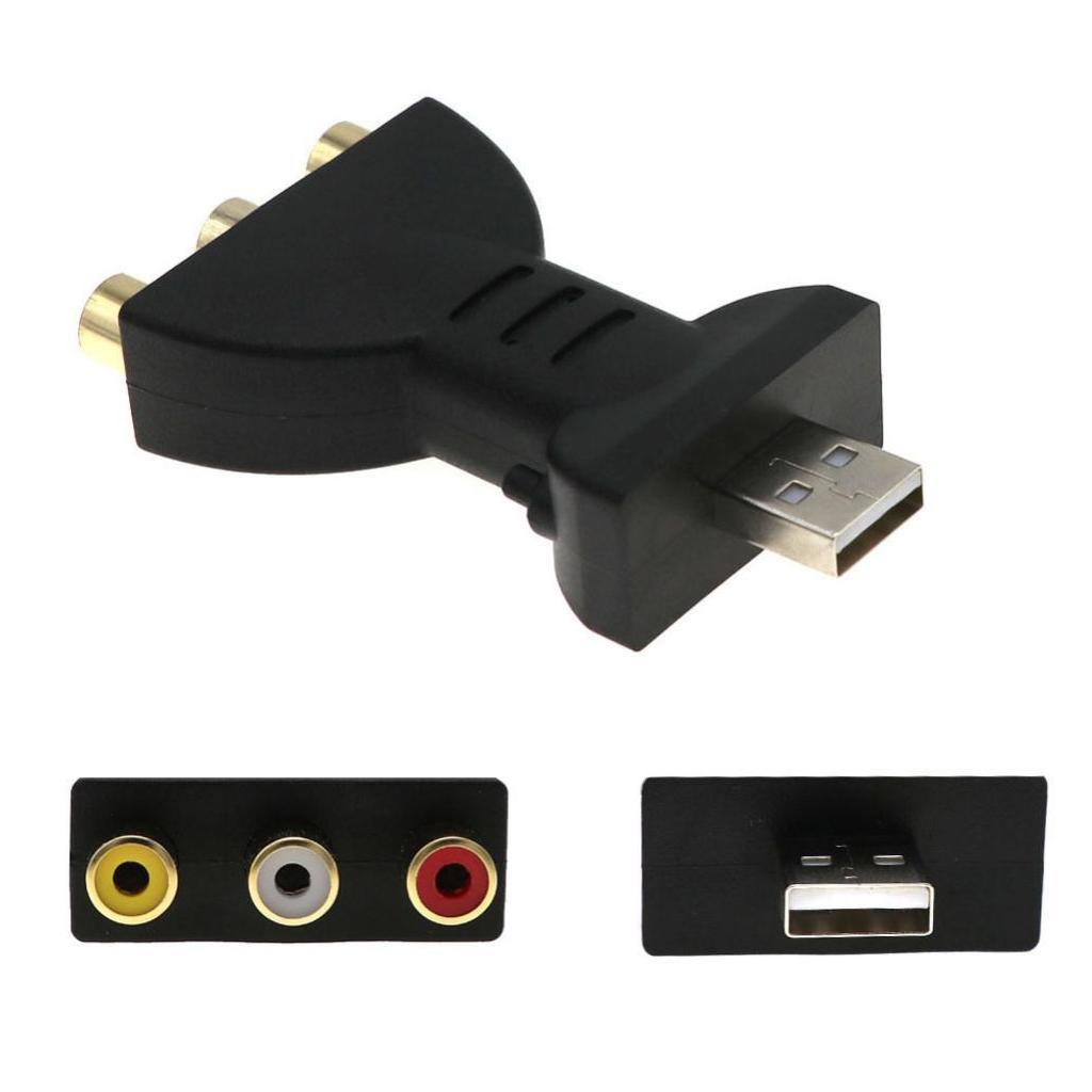 USB   Fe  Video Adapter AV Converter Cable Cord Black