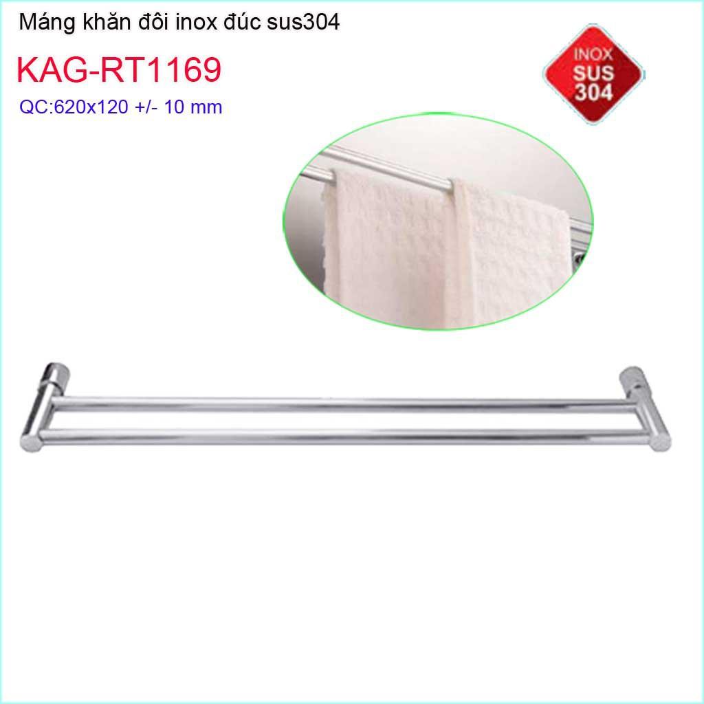 Giá treo khăn inox 304, giá vắt khăn, thanh treo khăn KAG-RT1169