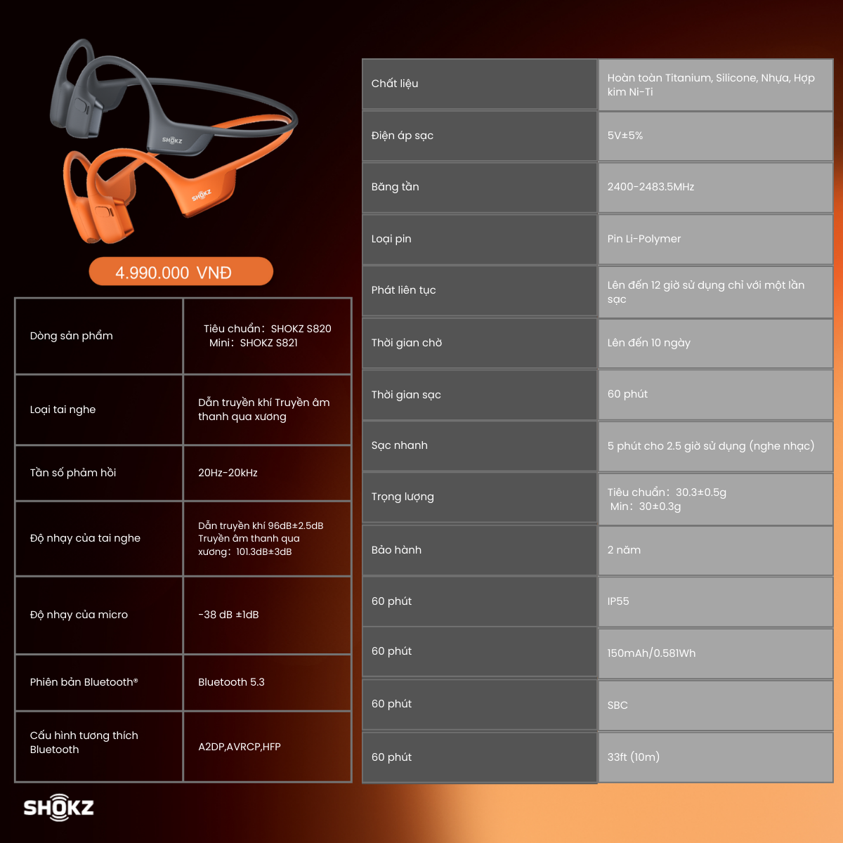 [MỚI] Tai Nghe Bluetooth Thể Thao Truyền Âm Thanh Qua Xương SHOKZ OPENRUN PRO 2 - Mini S821 - Bảo Hành 2 Năm - Hàng Chính Hãng