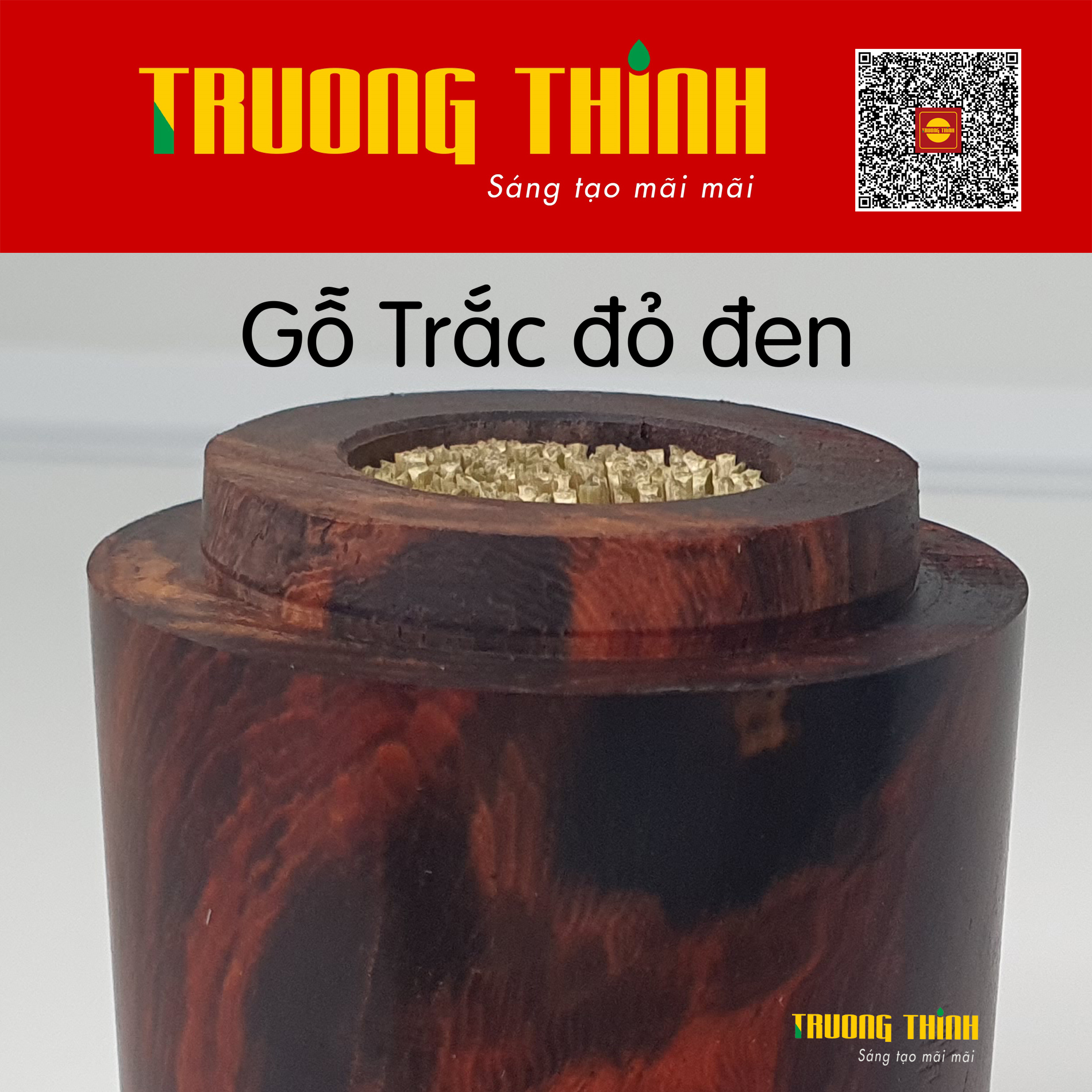 Lọ Hộp Đựng Tăm Bằng Gỗ Trắc Đỏ Đen Cao Cấp Trường Thịnh Tiện Dụng Bền Đẹp Sang Trọng Tiết Kiệm – Hình Trụ Liền Khối.