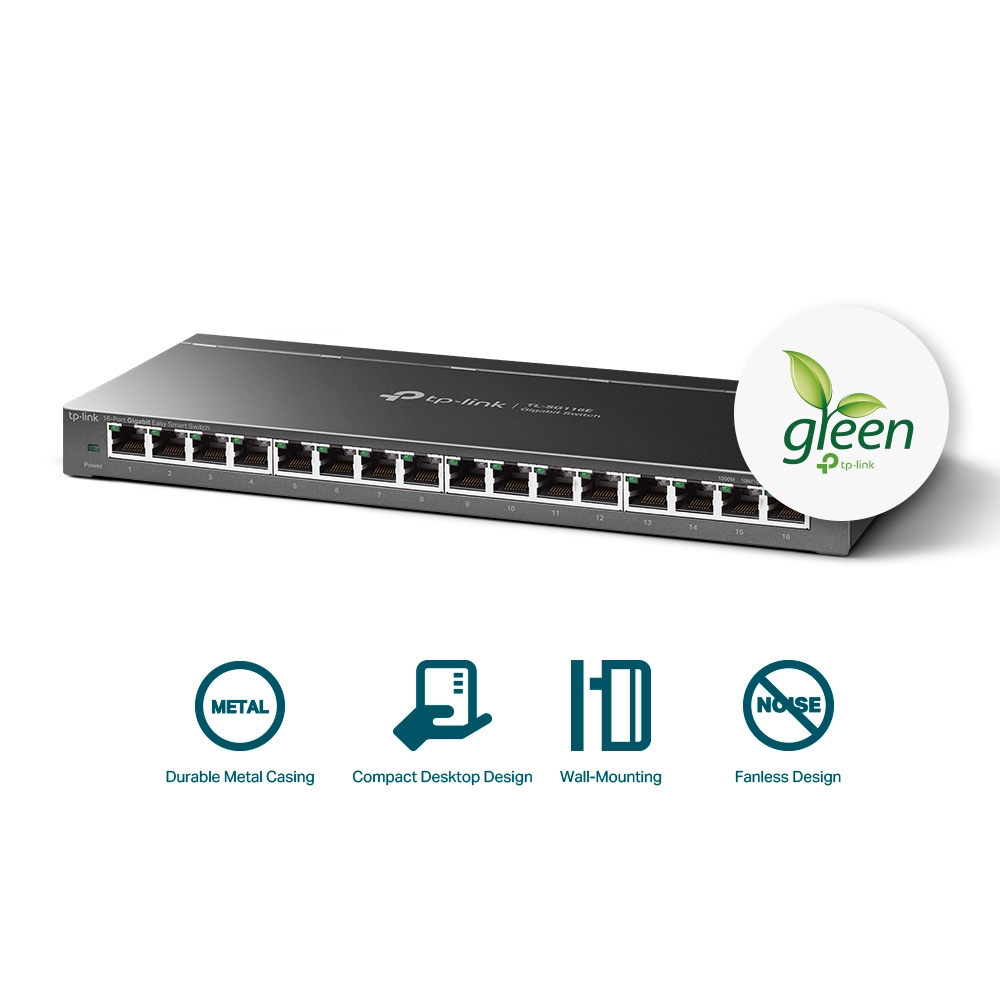 Bộ Chia Tín Hiệu Thông Minh Dễ Dàng TP-Link TL-SG116E 16 Cổng Gigabit - Hàng Chính Hãng