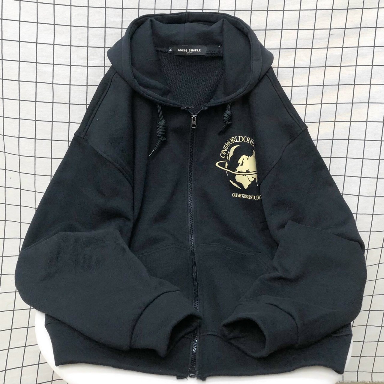 Áo Khoác Hoodies Nỉ Unisex Nam Nữ Form Rộng Phong Cách Ulzzang, Áo khoác One World Nam Nữ Form Rộng Unisex, Áo Khoác Jacket oh my gosh worldwide Form Rộng Unisex Phong Cách Ulzzang