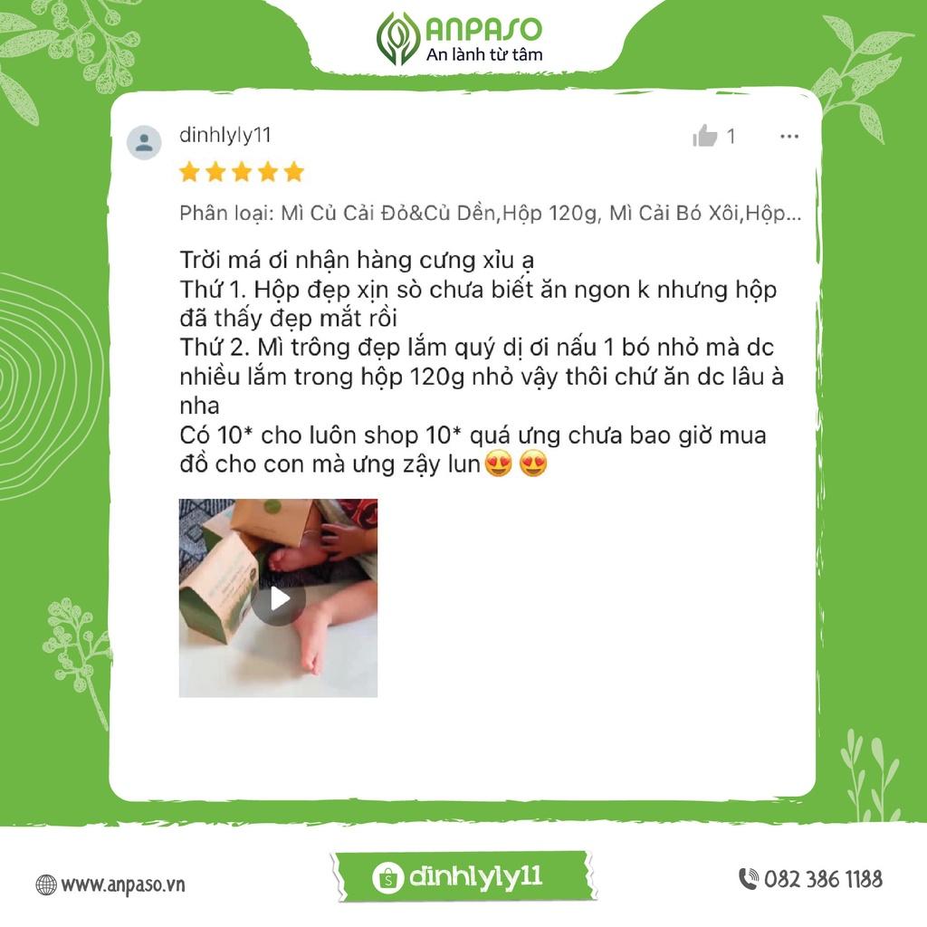 Mì Bí Đỏ Ăn Dặm Anpaso, Organic Bí Đỏ Ăn Dặm kiểu Nhật cho bé từ 7 tháng bổ sung chất xơ, cải thiện táo bón 300g