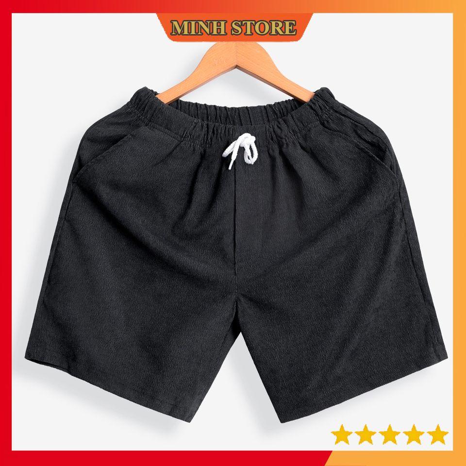 Quần đùi nam phong cách Hàn Quốc chất nhung co dãn, quần short nam thể thao thoáng mát QD06 - MS66