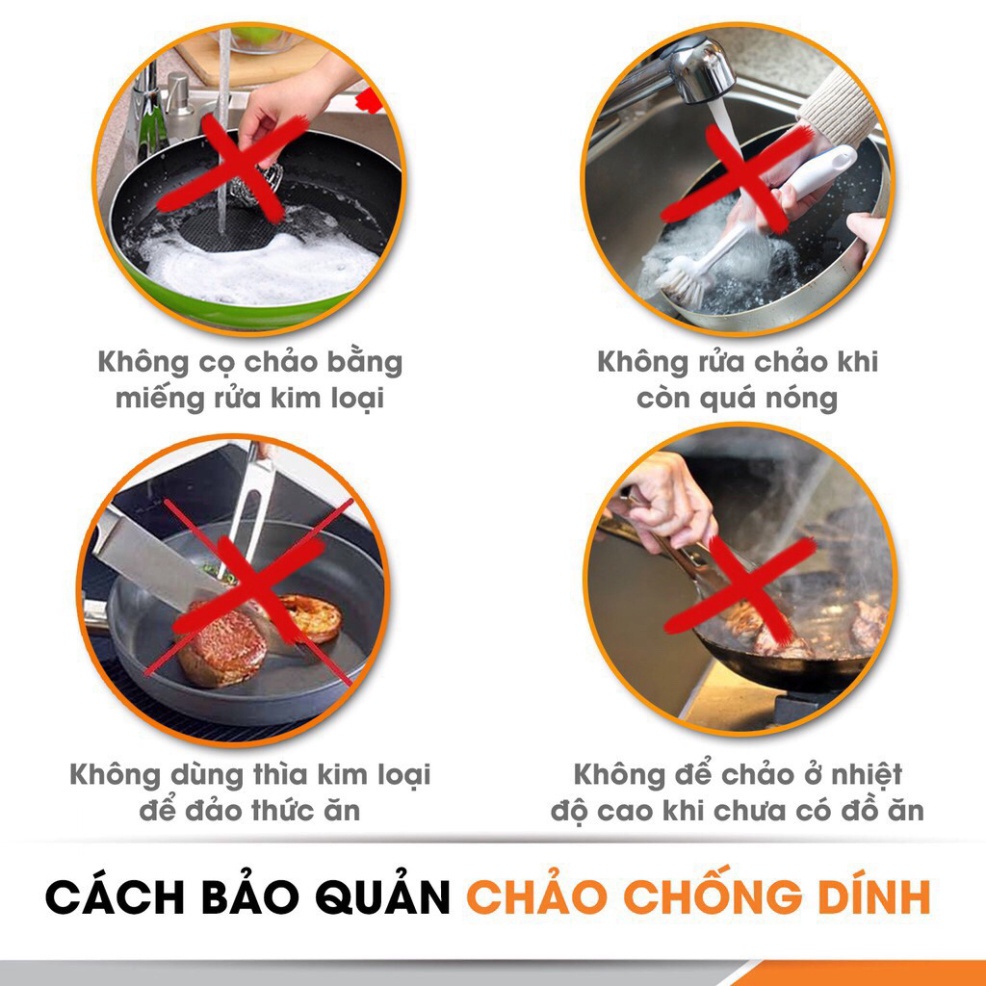 Chảo chống dính cao cấp lòng sâu đáy từ Comet CH25-28 (Giao màu ngẫu nhiên)