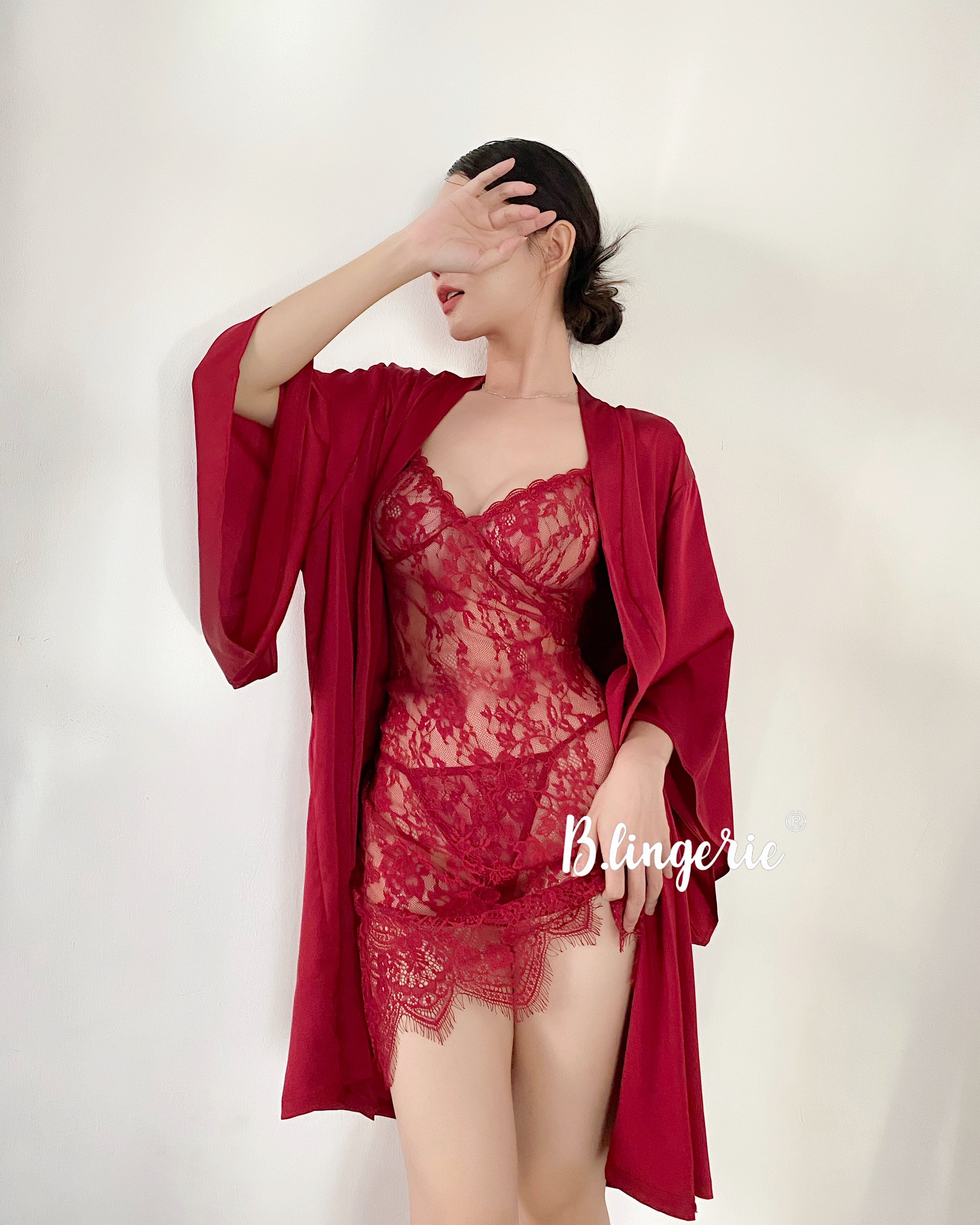Váy Ngủ Ren Hoa Văn Sexy (Không kèm áo choàng) - B.Lingerie