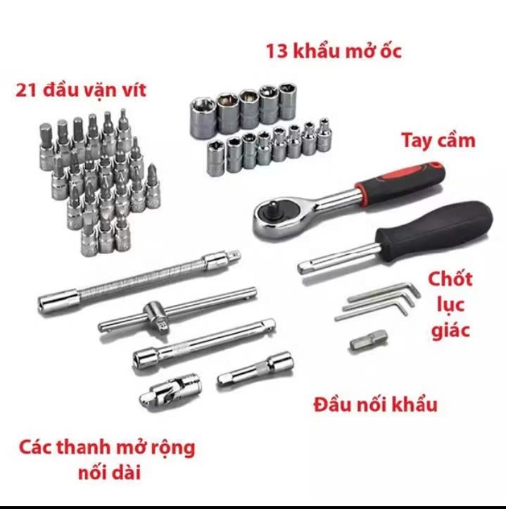Bộ Dụng cụ sửa chữa 46 chi tiết đa năng rất tiện lợi
