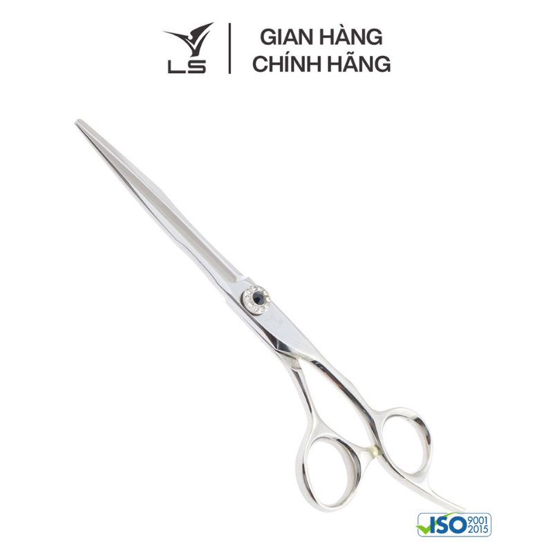 Kéo cắt tóc LS lưỡi thẳng quai offset vênh đỡ ngón cố định FA13/6.5