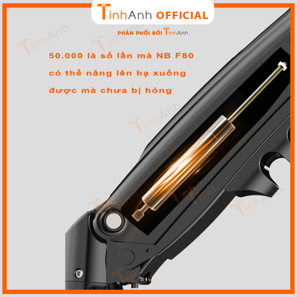 Arm màn hình - Giá treo màn hình máy tính NB F80 17 - 30 inch Tay nâng màn hình Xoay 360 độ Tải trọng 9Kg 2021 - Hàng Chính Hãng