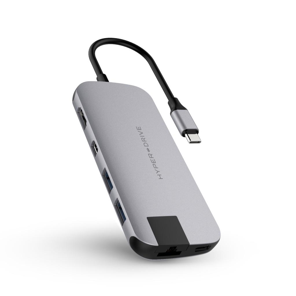 [HÀNG CHÍNH HÃNG] Cổng chuyển đổi dành cho MacBook, PC &amp; Devices Hyperdrive SLIM USB-C Multi xuất ra 8 cổng