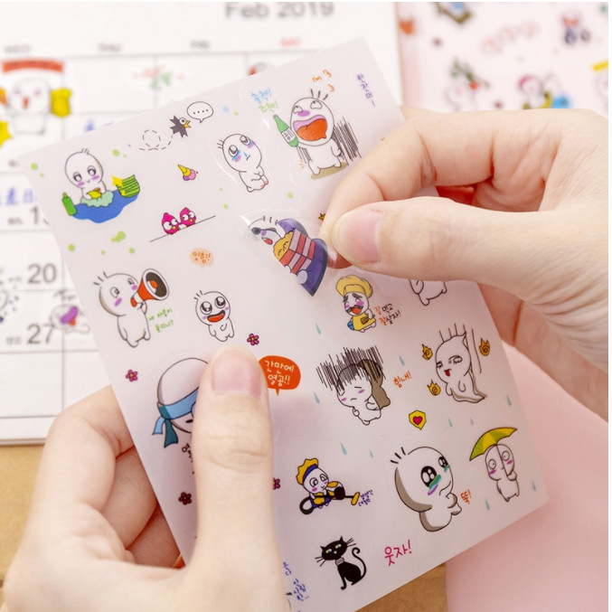 Bộ 6 Sticker, Hình Dán Dùng Để Trang Trí (Mẫu Ngẫu Nhiên)