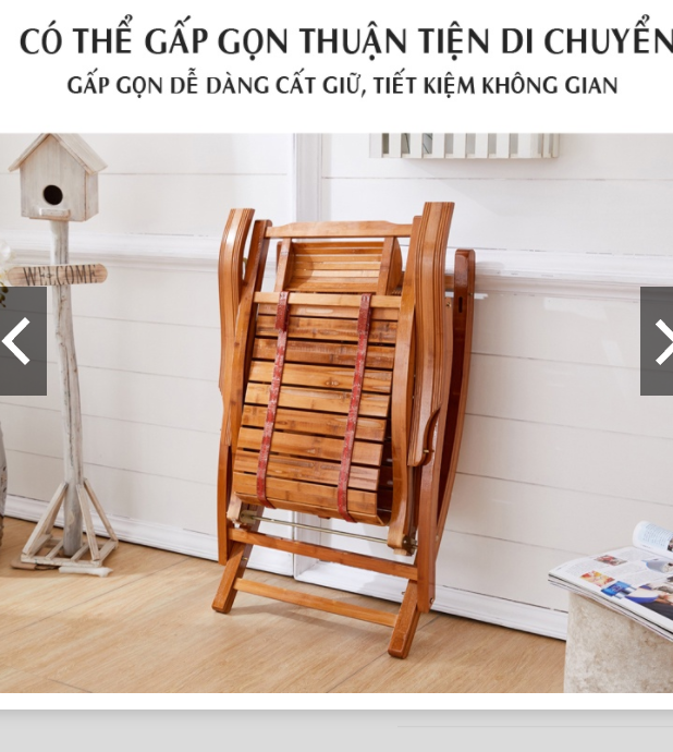 Ghế bập bênh thư giãn bằng tre cao cấp